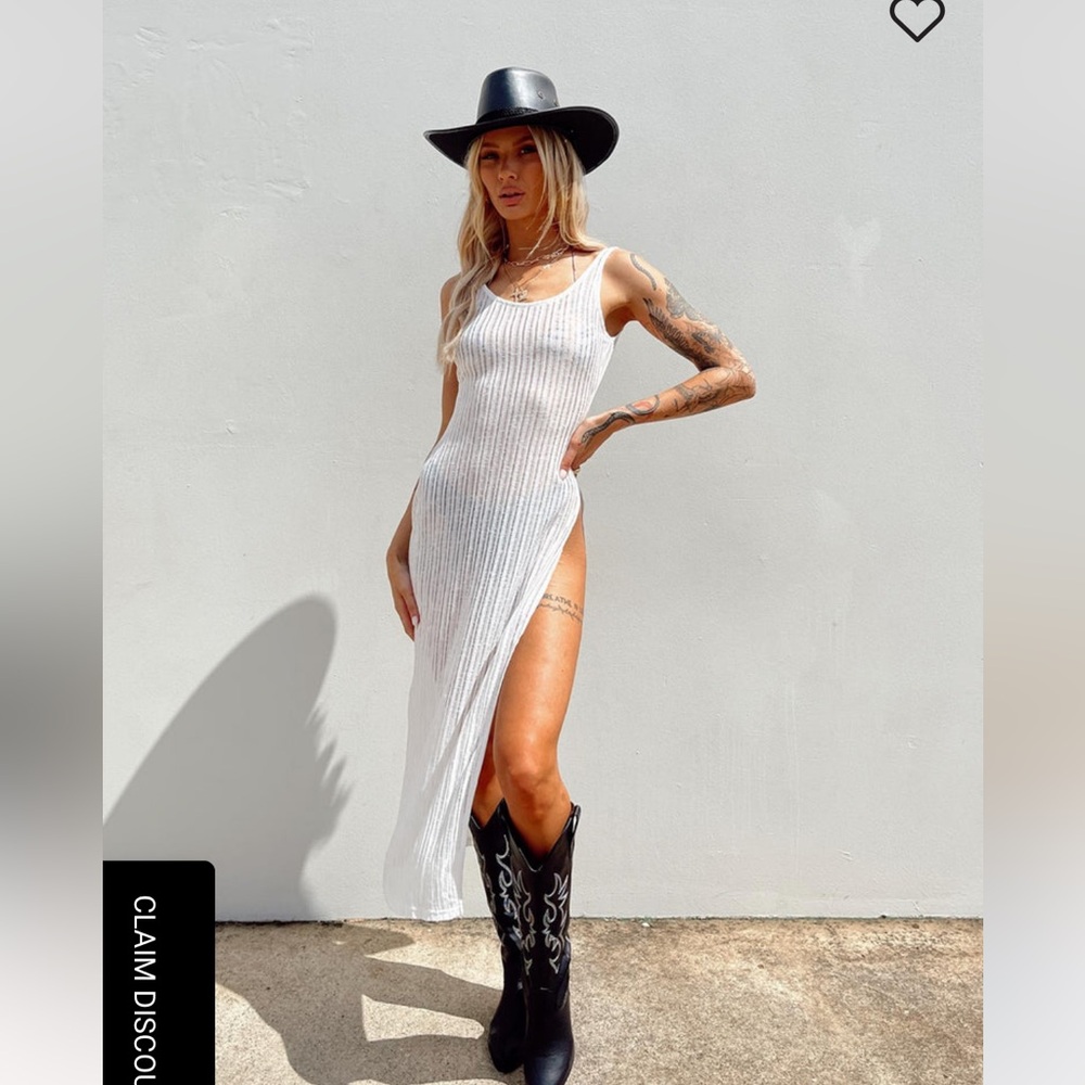 Princess Polly white midi dress